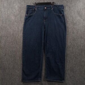 Gap 90s Loose Jeans Womens 18R Blue Dark Wash Straight Relaxed Fit 40x29 Denim